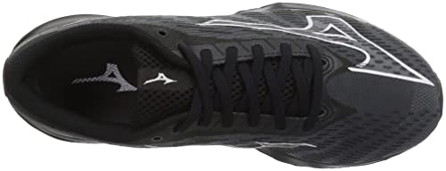 Mizuno Wave Shadow 5 Running Shoes, Lightweight, Dark Gray/Silver/Black, Size 26.5 cm, 3E, for Jogging, Marathons, Sports, and Training