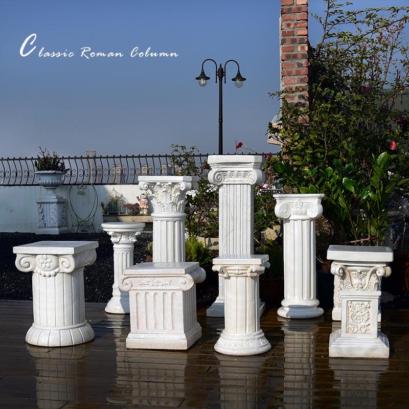 Adornos de Jardín de Columna Romana Retro Europeos: Base para maceta y Exhibición de boda