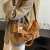 Suede Solid Color Tote Bag Large Capacity Buckle Versatile Fashion Crossbody Bag Soft Fashion Simple Women Handbag MIT