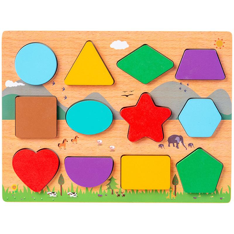 Children'S Fun Early Education Numbers Alphabet Shape Cognition Puzzle Panel Panel Hand Grab Board Baby Kindergarten Pairing