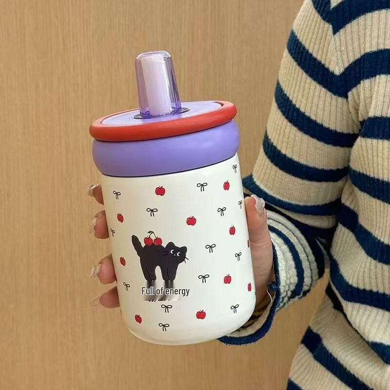Shangqi Cute Cat Insulated Stainless Steel Water Bottle