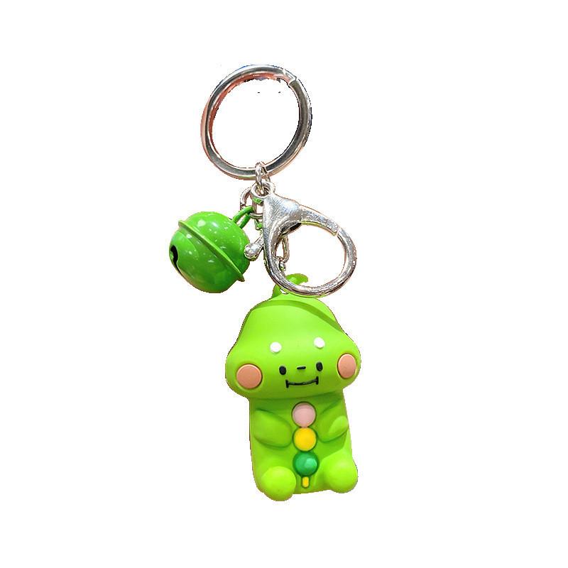 Adorable Silicone Keychain With Cute Dinosaur Cartoon Design For Bags And Keys