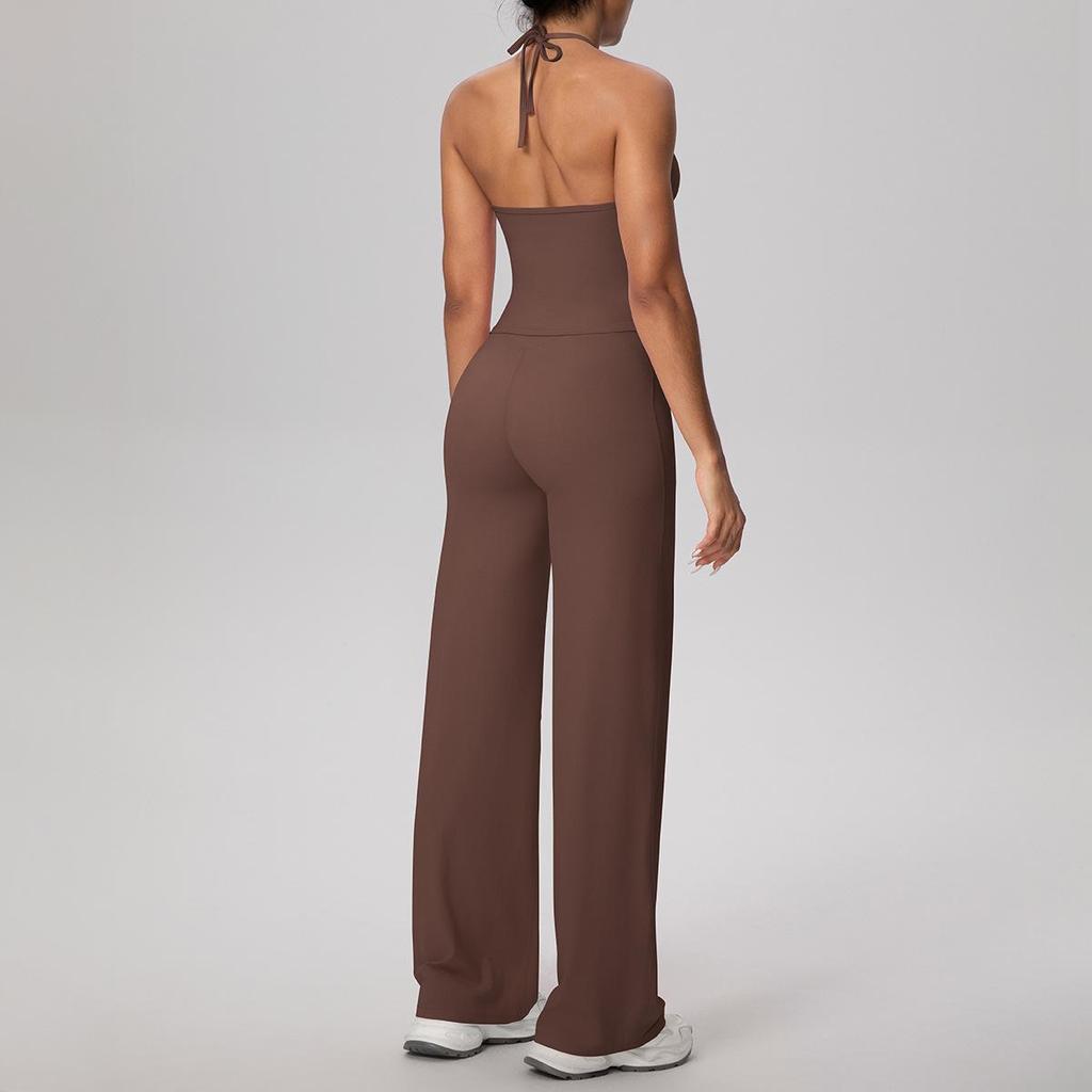 Szybkoschnący zestaw do jogi na ramiączkach: Komfort jak chmurka, Sportowy tył, Spodnie z wysokim stanem