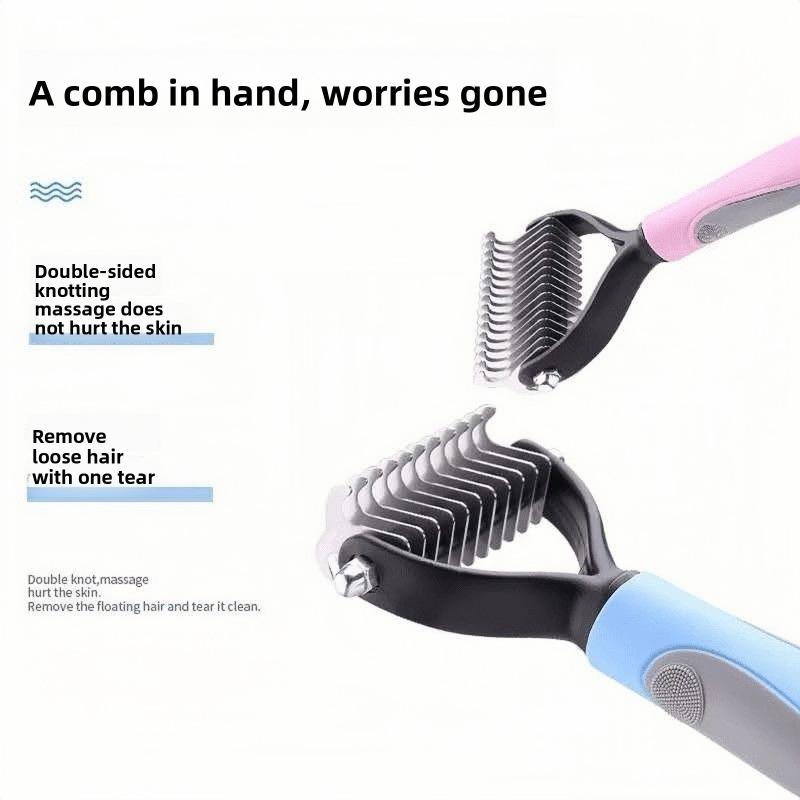 Pet Comb, Double-sided Open-knot Comb, Cleaning and Hair Removal, Cat Comb, Dog Comb, Dog Pet Comb, Pet Open-knot Comb