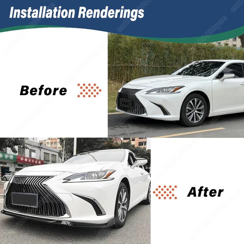 For Lexus ES 2018 2019 2020 2021 2022 Automobile Front Bumper Splitter Lip Chin Decorative Spoiler Automobile Body Modification