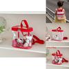 Hello Kitty Cat Pattern Transparent Kids Backpack With Breathable Pu Material For Kindergarten Children