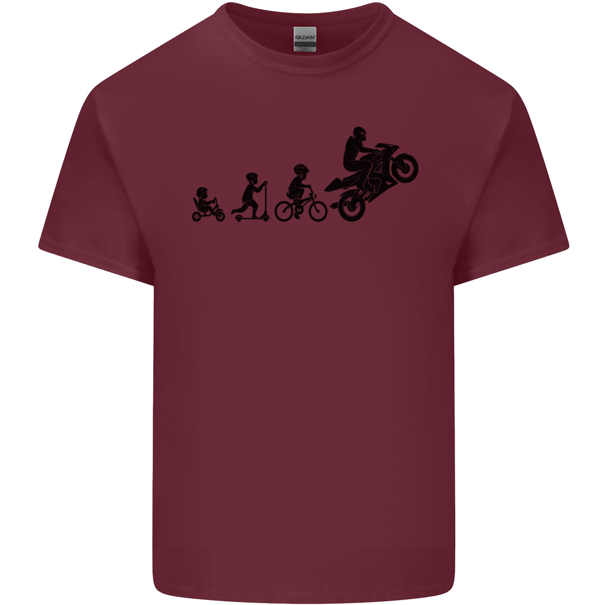 Motorbike Evolution Funny Biker Motorcycle Unisexs Light Cotton TShirt S