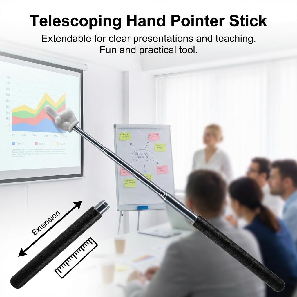 Retractable Reading Pointer Sticks for Kids Teachers Classroom Teaching Tool with Anti-Slip Handle Lightweight Design