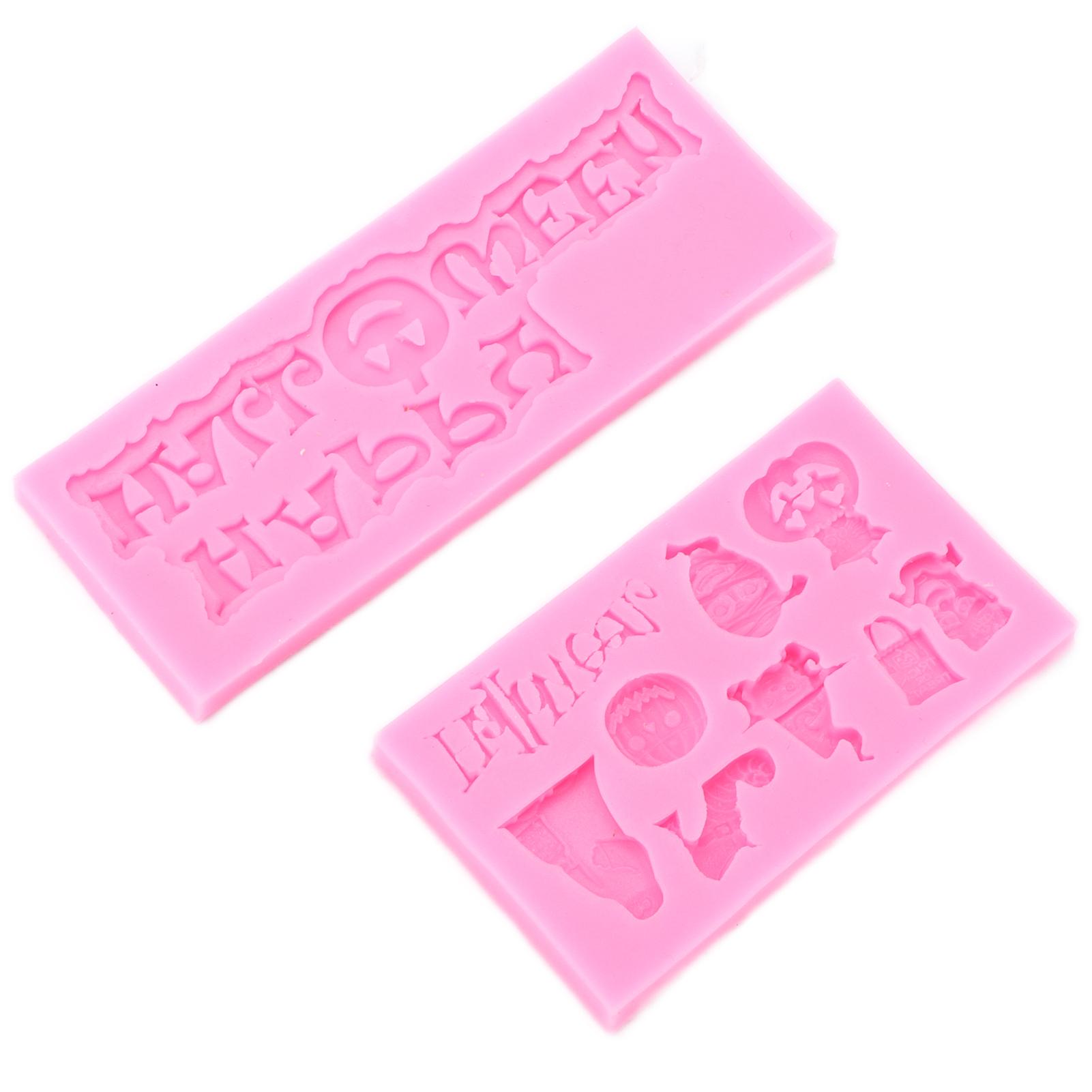 

2Pcs Halloween Silicone Mold Witch Spectre High Heels Shape DIY Nonstick Durable Halloween Baking