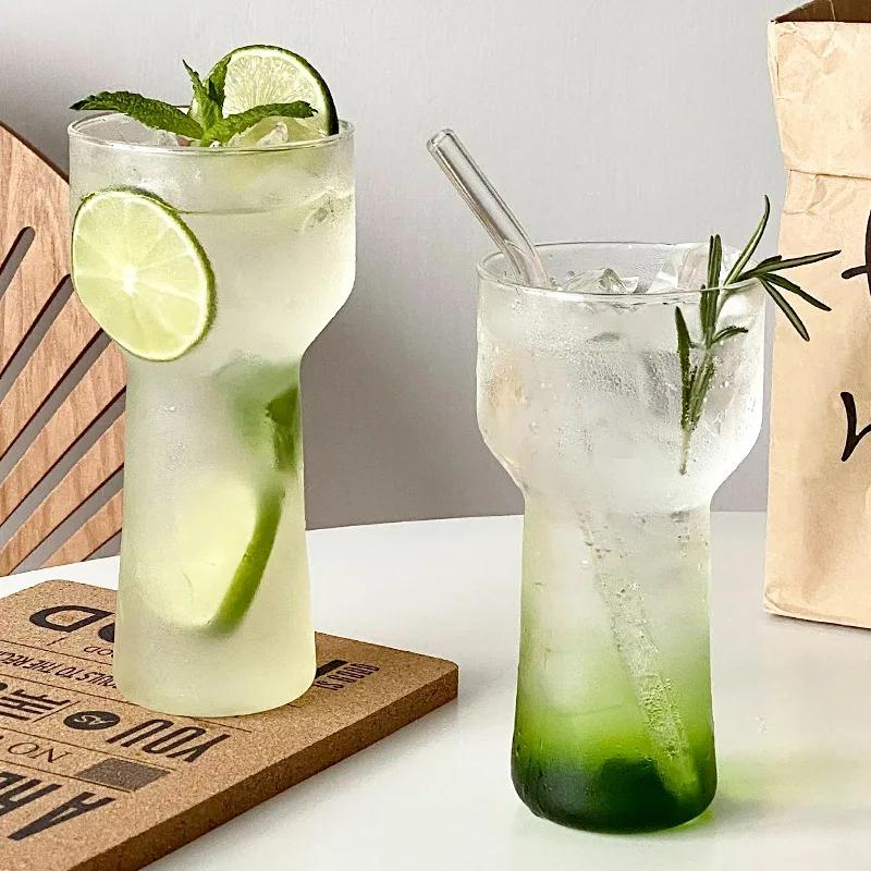 Cold Coffee Cups Glass Water Cup Crystal Glasses Kitchen Drinkware Coffee Latte Glass Iced Juice Milk Water Bottle Bar Cups