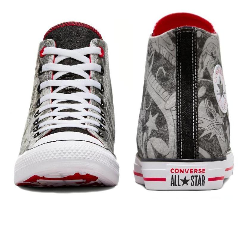 Converse All Star Durable Shock-Absorbing High-Top Canvas Shoes for Men and Women In Black