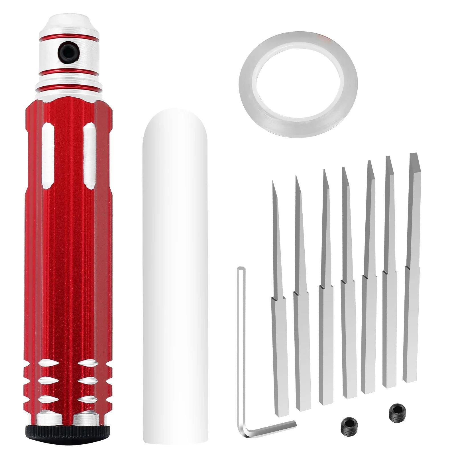 

Набор разметочных инструментов Prime Model для смолы, резной инструмент для разметки линий с лезвиями 7 размеров 0,1/0,2/0,4/0,6/0,8/1,0/2,0 мм, легкий хобби красный