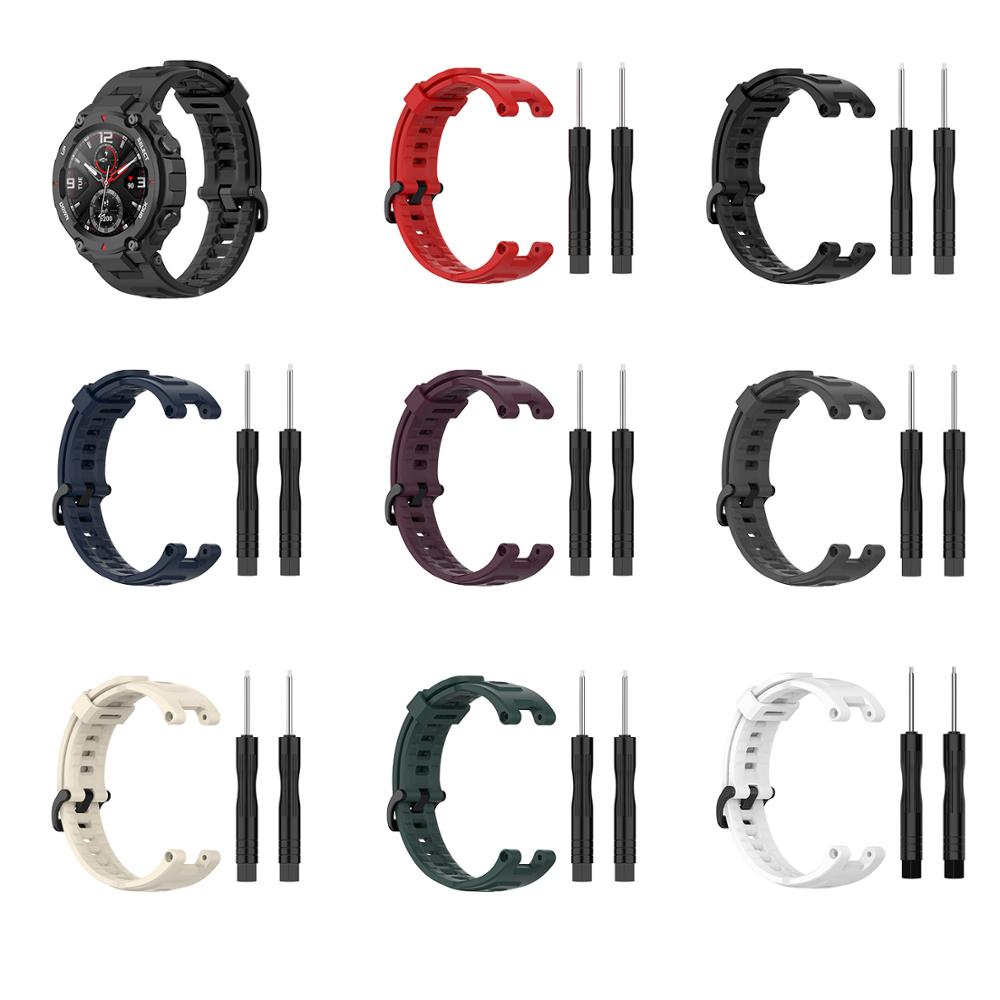 Silicone Strap for Amazfit T-REX Smart Watch Replaceable Accessories Watchband for Xiaomi Huami Amazfit T Rex Bracelet Correa