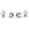25 Stück 13mm Auto Rad Nietmutter Felgenrand Ersatz für 6,9mm 0,27 Zoll Loch Dekoration Silber ABS Zubehör Langlebig