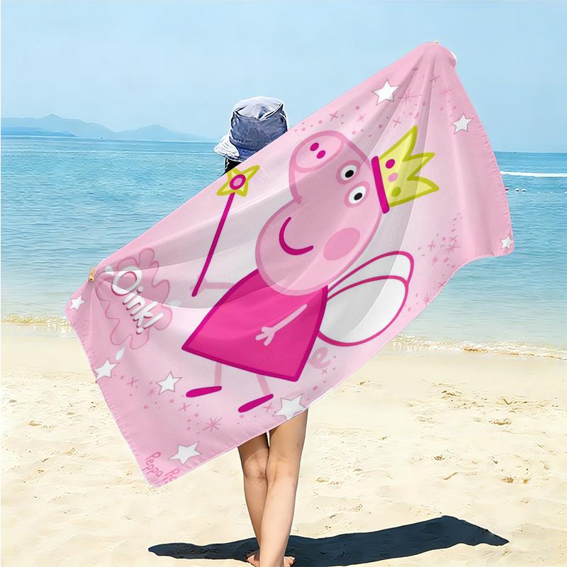 1Pc Peppa Pig Ice Cream Party Beach Towel Microfiber Beach Towel Thin Absorbent For Beach Swimming Yoga Bath Sports 0917106