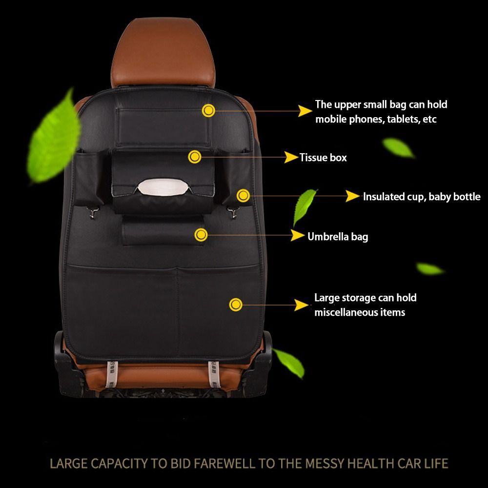 Anti-wear Storage Pockets Multi-functional Protection Pad Car Rear Seat Storage Bags Universal