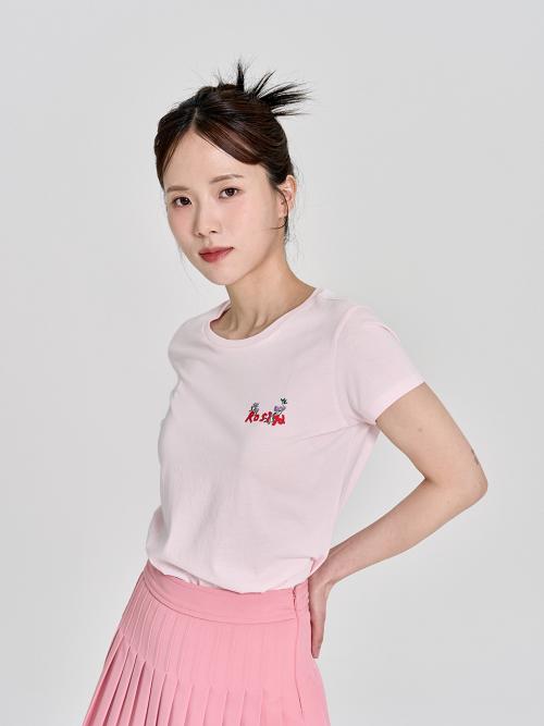 Losiya Slim Line T-Shirt / Pink