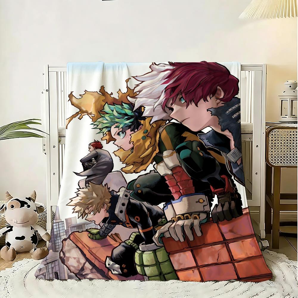 My Hero Academia Anime Throw 240g Flannel Blanket Lightweight Soft Skin-friendly Summer Thin Throw Blanket