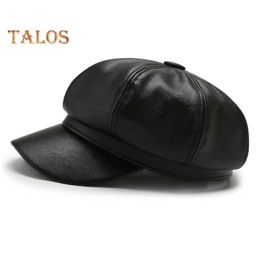 Ženy Jaro Léto Baret Retro Jednobarevné Umělá kůže Krátký okraj Dekorativní Ochrana proti slunci Anti-UV Prodyšný Lady Painter Klobouk Unisex osmihranná čepice