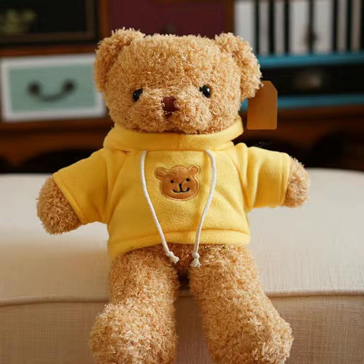 Umarmender Panda Teddybär mit Kleidung - Niedliche Plüschtierpuppe für Kinder