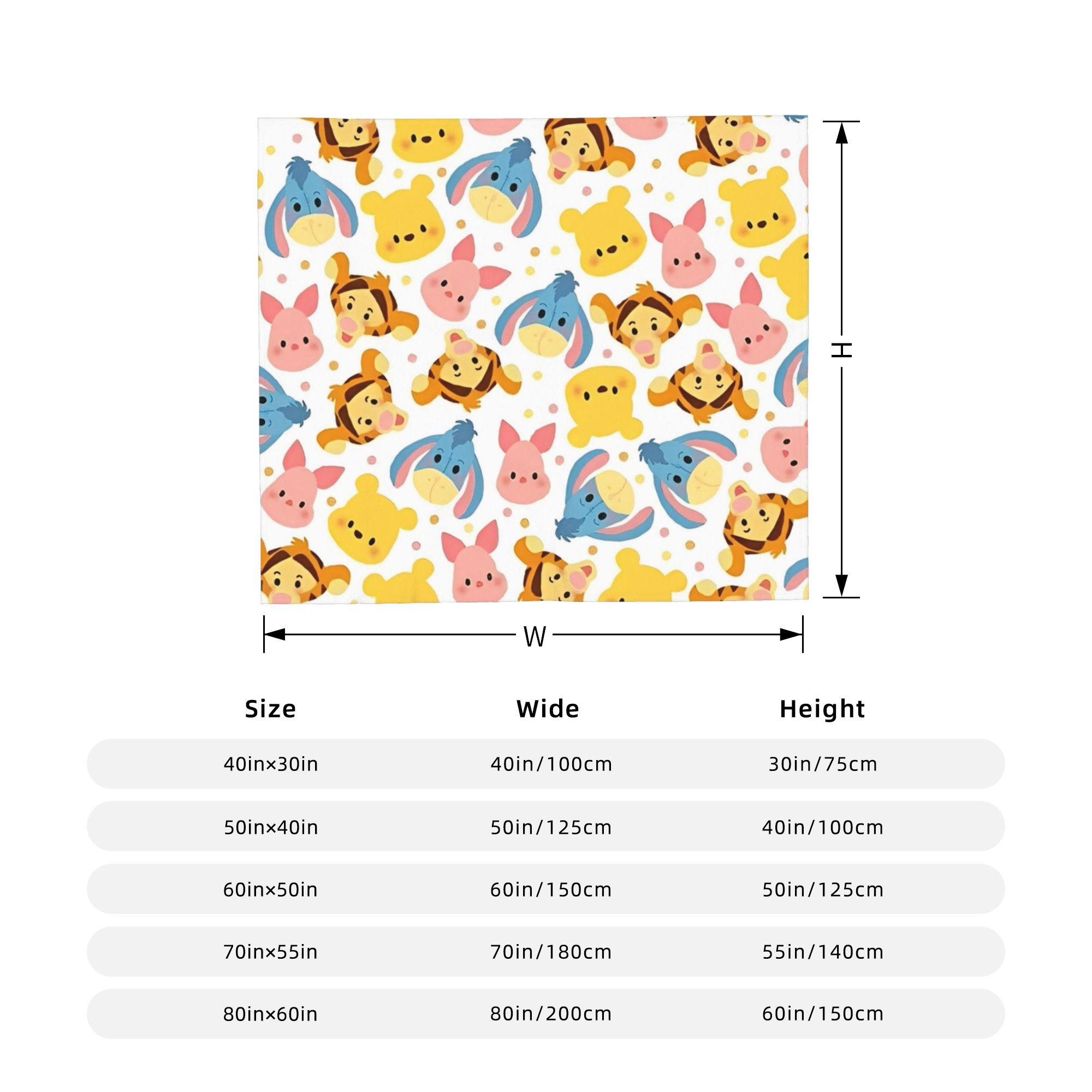

Pooh and Friends Knitted Blanket Winnie The Pooh Flannel Throw Blanket Bed Sofa Personalised Soft Warm Bedspread 150x200cm