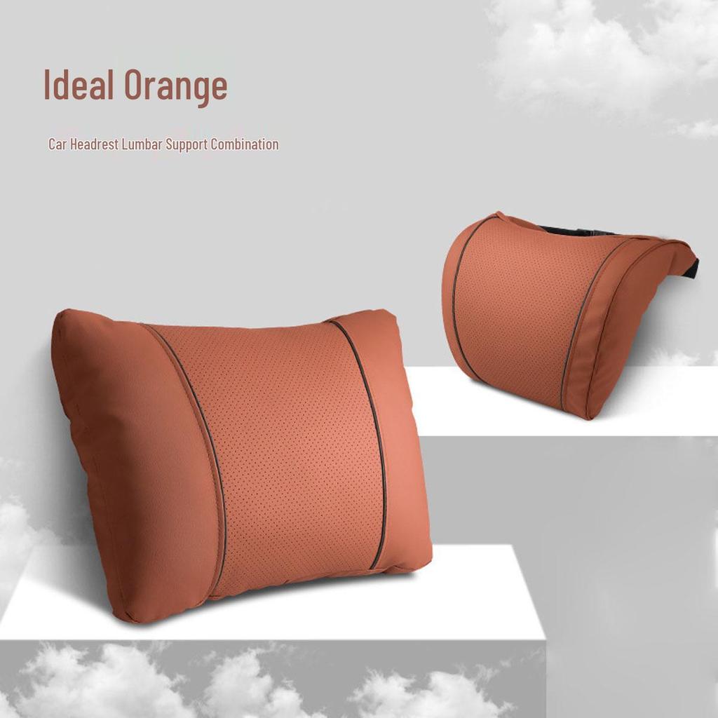 Toyota Car Headrest Neck Pillow & Lumbar Support with Removable Cover & Adjustable Straps