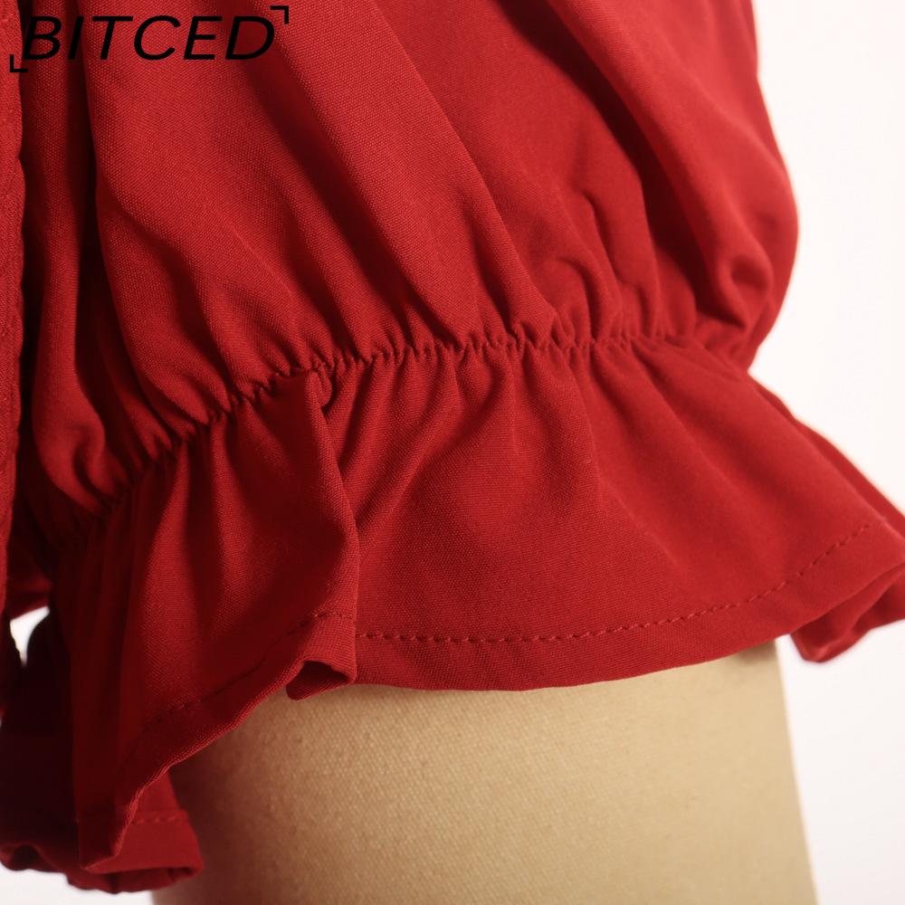 BITCED Plus Size Solid Color Casual Resort Dress Travel Square Neckline Ruffled Puff Sleeve Dress