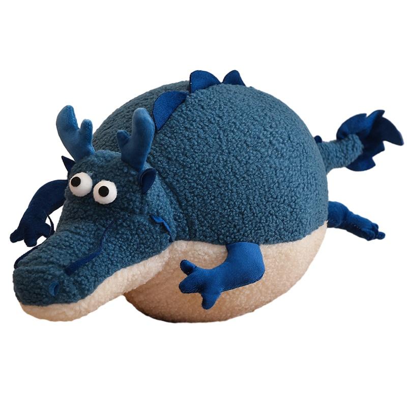 Cute Round Dragon Plush Toy Cartoon Dragon Stuffed Animal Soft And Huggable Dragon Doll For Home Decor 60cm/0.5kg