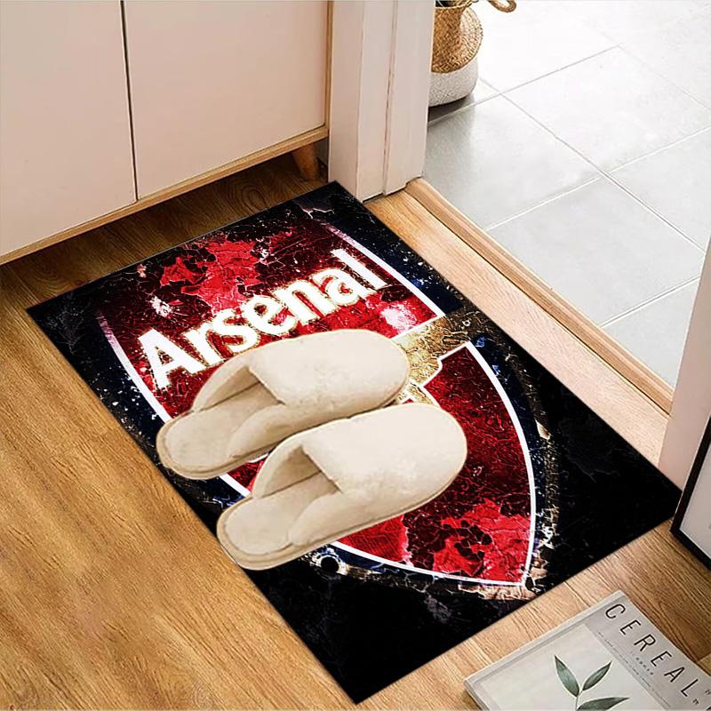 Arsenal Football Club Crest Rug Game Carpet, Floor Mat for Bedroom Living Room Entryway Rug, Home Decor Idea Gift for Christmas birthday