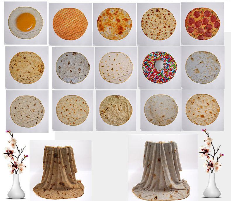 All-Season Tortilla Flannel Blanket with High-Definition Digital Print for Home and Office