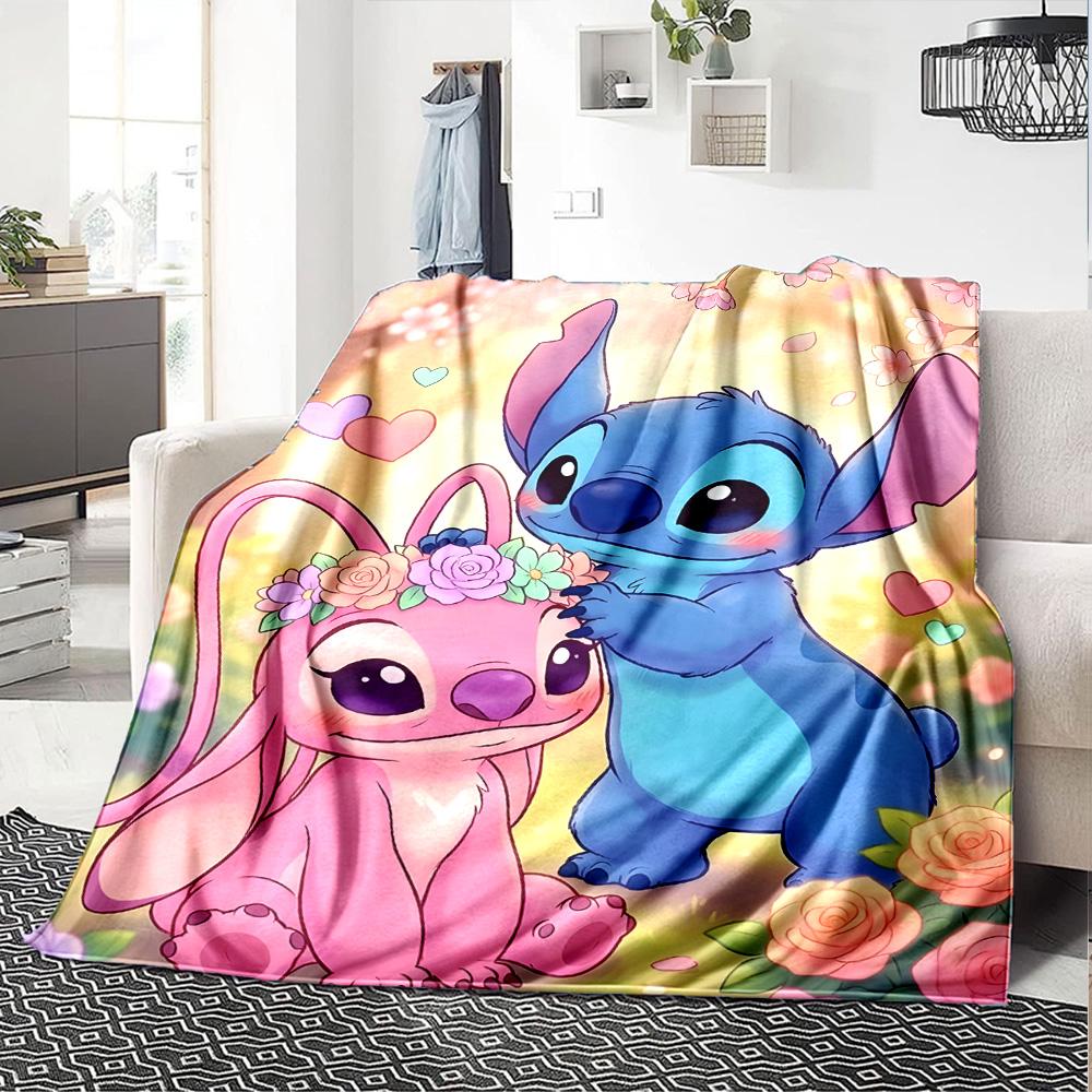 1pc S-Stitch18 Blanket, Gift, for Men and Women, Soft Blanket, Good for Sofa Bed Couch Travel, Lightweight Flannel Blanket