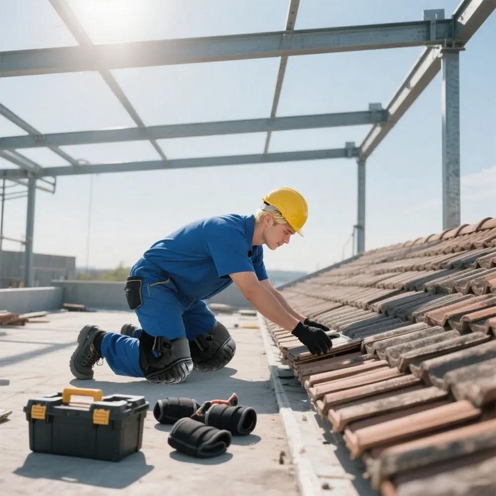 Double Strap Design Knee Protection Pad Heavy Duty Labor Protective Gear Sports Knee Pad  Gardening