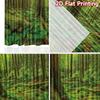 Set Of 2 Flat Printing Curtains Without Rod Forest Serenity View Holiday Easter Printed Fabric Decorations Curtain Made Polyester