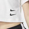 Nike Crop Tops Women's White Crew Neck Moderate DB3873-100