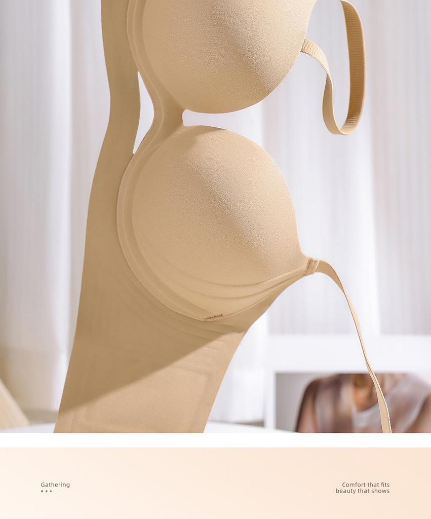 Seamless Hollow Lace Wireless Push-Up Bra for Women - Breathable, Comfortable, One-Piece Design for Small Breasts, Perfect for Summer.