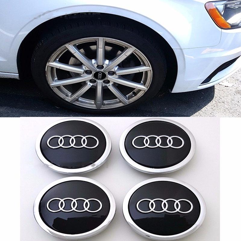 Center For Wheel Cap Car Emblem Badge Logo Cover Hub Grey 4pcsset 69mm