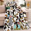 Cartoon P-Pingu Cute Blanket Warm Soft Suitable For Bedroom Sofa Bed Living Room Office Travel Camping Gifts