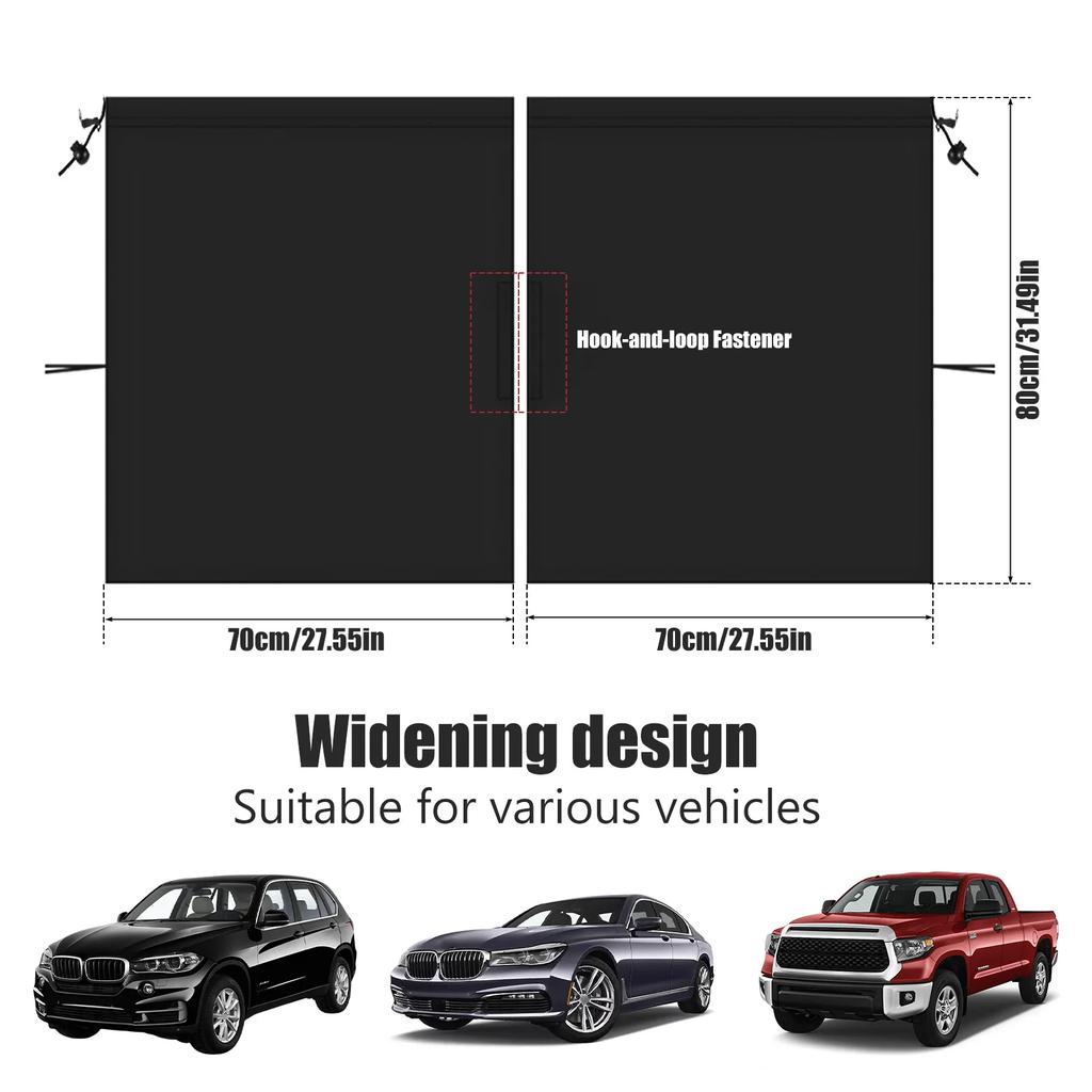 Auto-Sichtschutzvorhänge, universeller Auto-Trennvorhang zwischen den Rücksitzen, Auto-Verdunkelungsvorhänge, Auto-Sonnenschutz, Seitenfensterabdeckungen