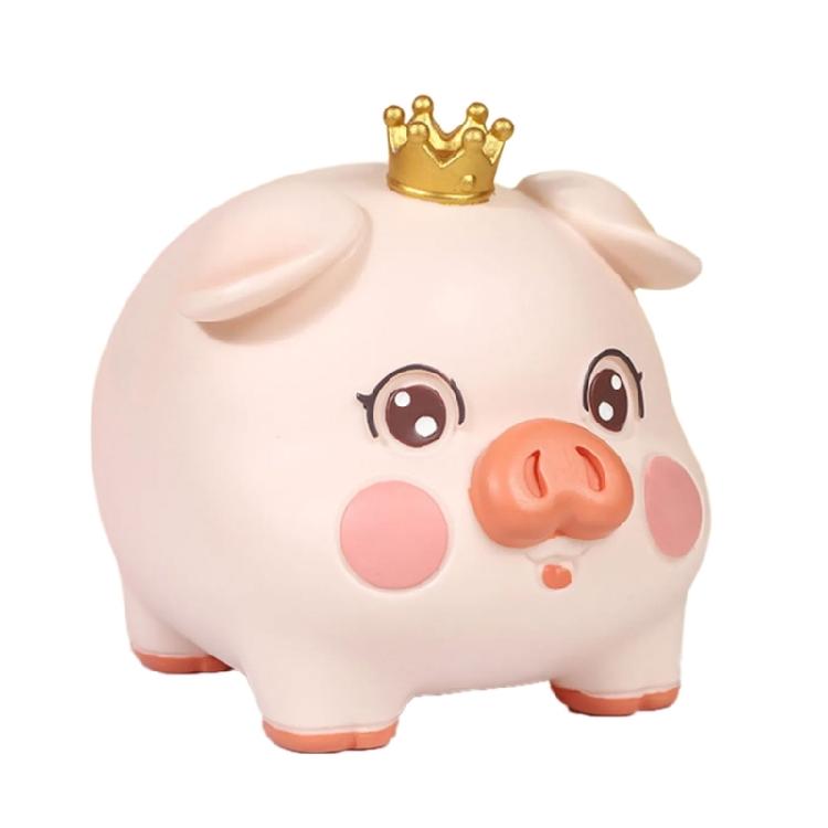 Decorative Pig Statue Saving Jar Money Management Holder for Children Teens Cartoon Animal Unbreakable Coin Piggy Banks M