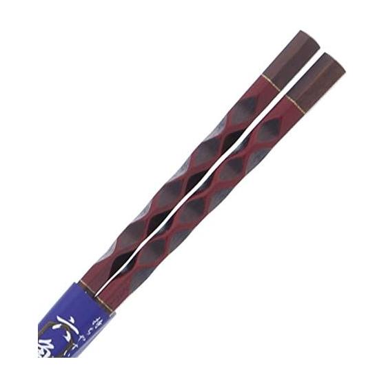 Chopsticks, Hexagonal, Maple, Lacquer Coated, 20.5cm, Natural Wood, Japanese Lacquerware
