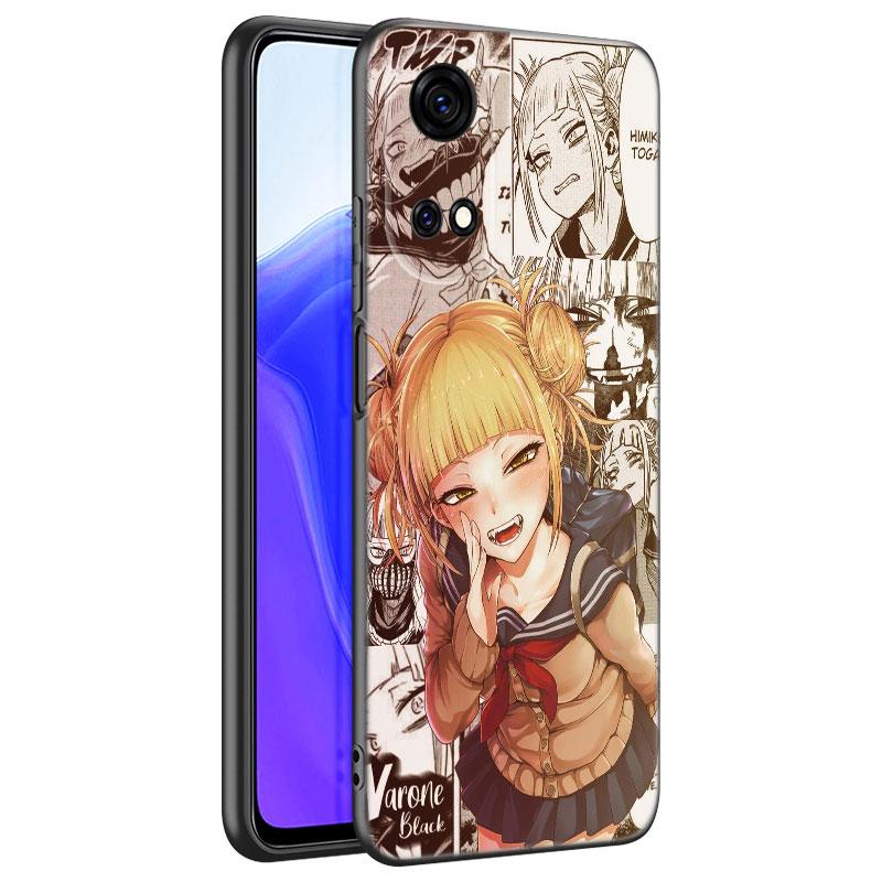 Coque de téléphone noire Anime Himiko Toga pour Huawei Honor 70 90 Lite X40 GT X50 i X5 + X6A X6S X7A X8A X8B X6 X7 X8 X9 4G X9A X9B 5G