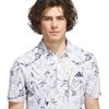 CLIMACOOL Mesh Leaf Print Short-Sleeve Shirt, White, J/L