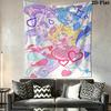 pretty cure Wall Tapestry Aesthetic Wall Hanging Printed Fabric Blanket Decorative Tapestries for Bedroom Living Room Home Decor