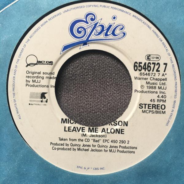 7inch Record MICHAEL JACKSON - Leave Me Alone 6546727 Epic 1989 UK Pop Used