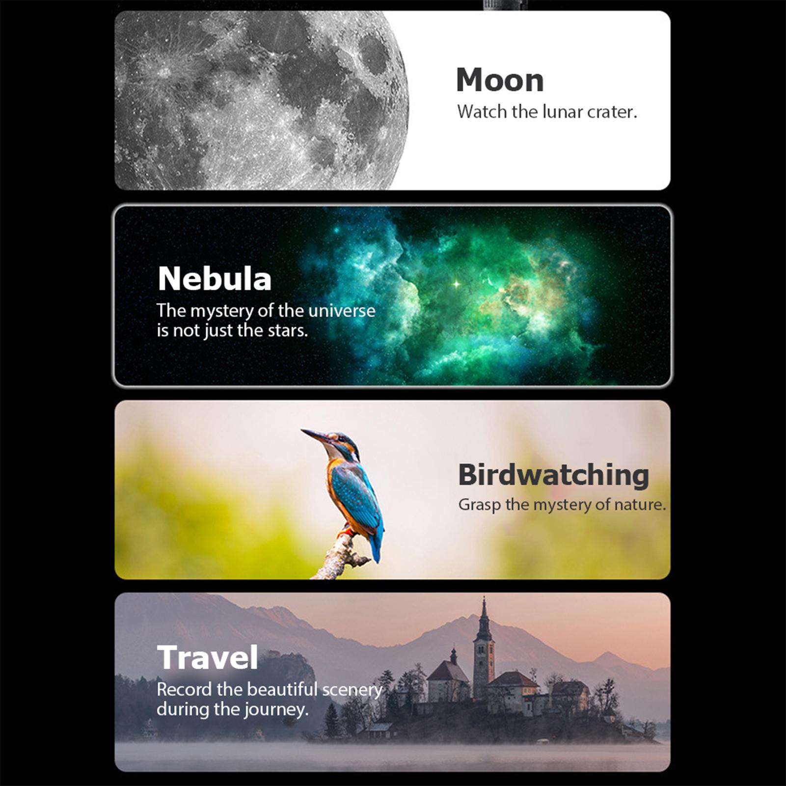 Astronomical Telescope 70mm Aperture 500mm Portable Refracting Telescope Broadband Coating Glass Optics for Adults Kids with Tripod for Viewing