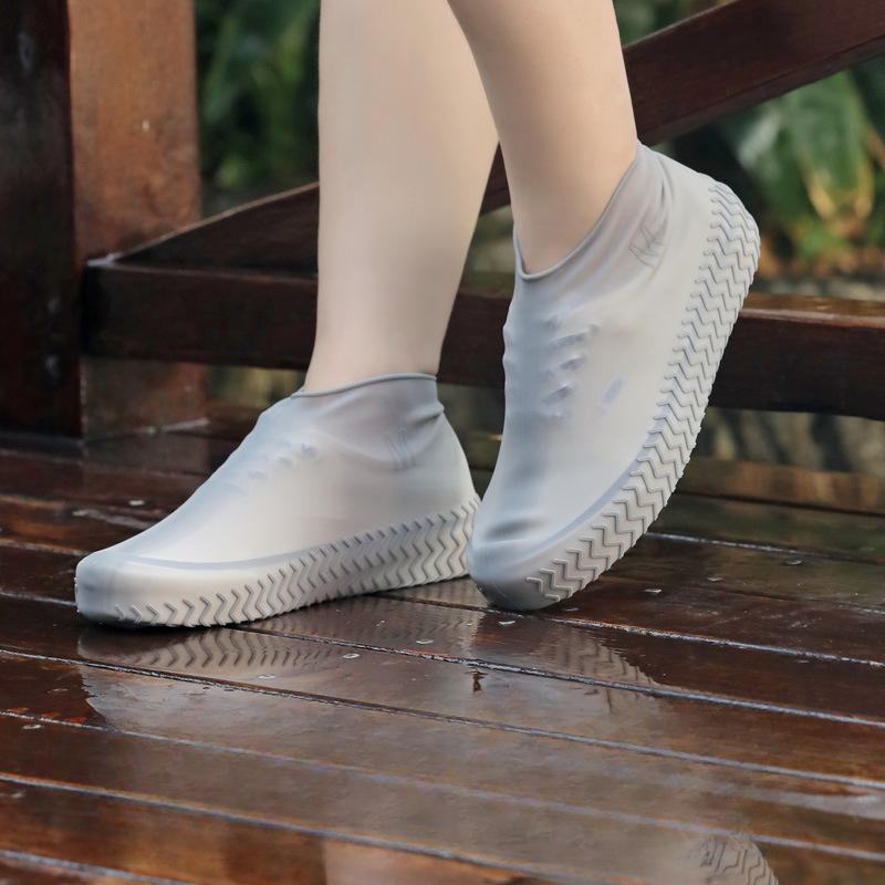 Reusable Waterproof Rain Shoes Covers Silicone Outdoor Rain Boot Overshoes Walking Shoes Accessories Reusable Shoe Cover