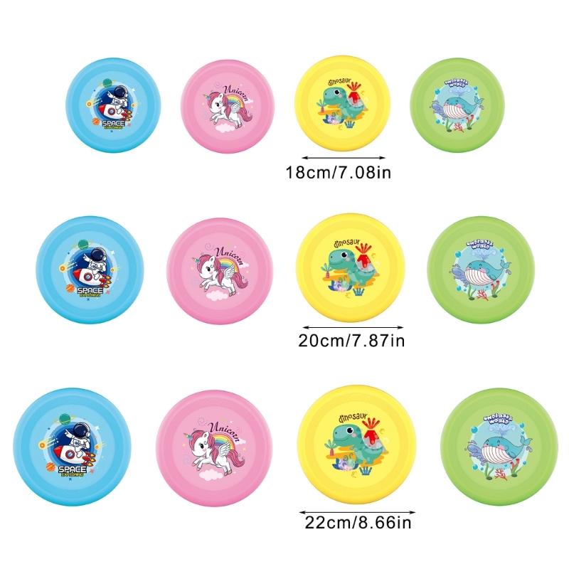 Soft Rubber Flying Disc Outdoor Parent Child Interactive Toy for Kids Hand Thrown Flying Saucer Backyard Party Toy