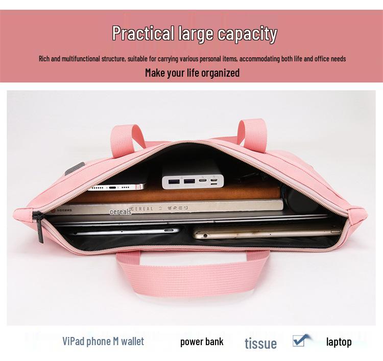 A4 Handheld Women’s Briefcase & Tote Bag for Files and Books