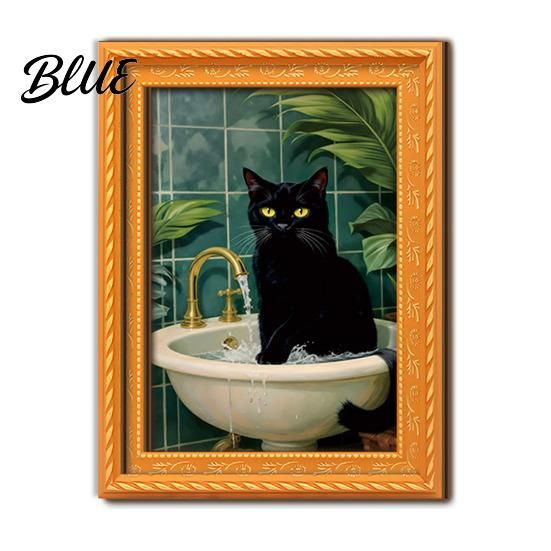 Vintage Style Cat Ornaments Black Wooden Refrigerator Magnet Halloween Theme Decorative Cute Pumpkin Magnet Set Magnetic Decal for Kitchen Cabinets
