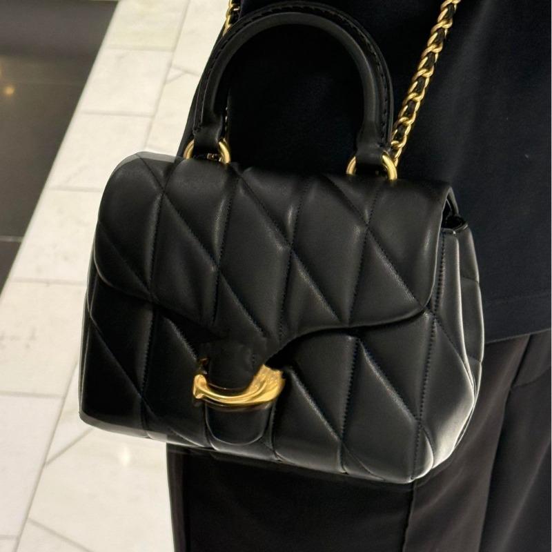 New chain sheepskin single shoulder oblique span handbag